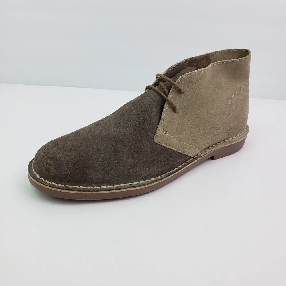 Robert Wayne Greyson Mens Size 11 D Beige Taupe Suede Leather Chukka Boots